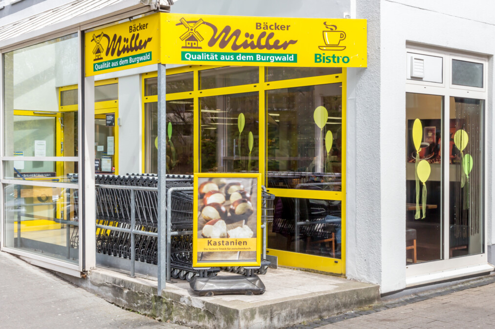 Bäcker Müller, in Marburg-Richtsberg, Am Richtsberg, Ansicht Eingang