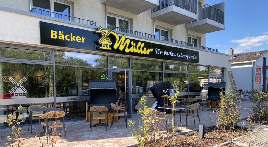 Bäcker Müller, Filiale in Marburg, Giesselberger Straße, Außenansicht