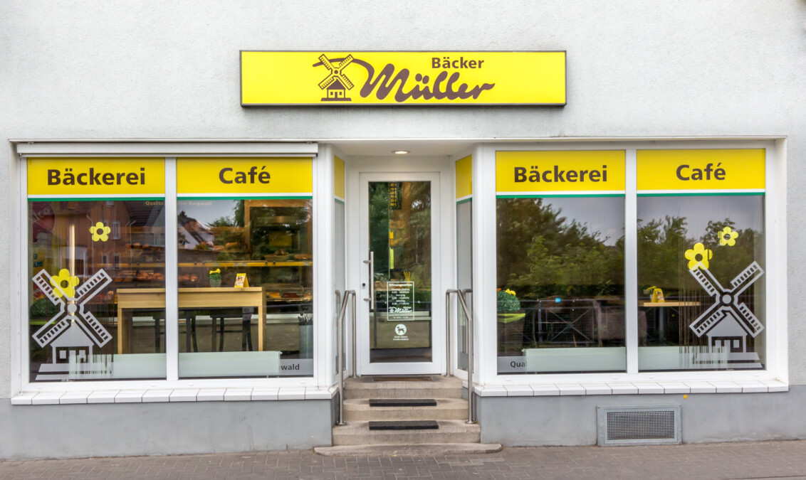 Bäcker Müller, Filiale in Pohlheim, Giessener-Strasse, Außen-Ansicht