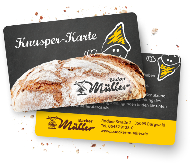 Bäcker Müller zwei Knusperkarten