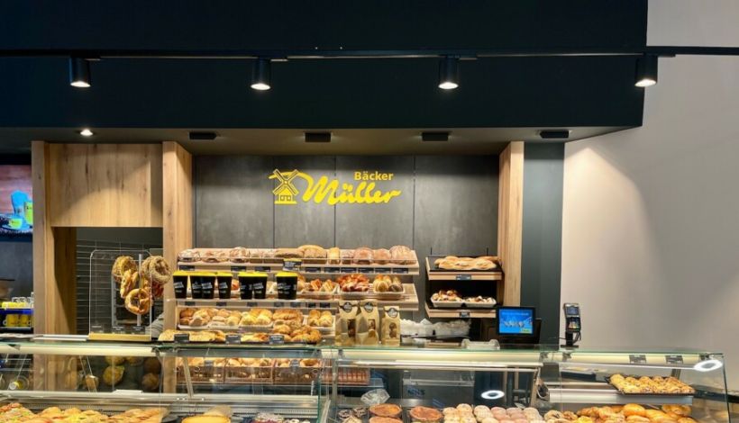 Bäcker Müller, Eröffnung neue Filiale in Gießen, Ansicht Theke